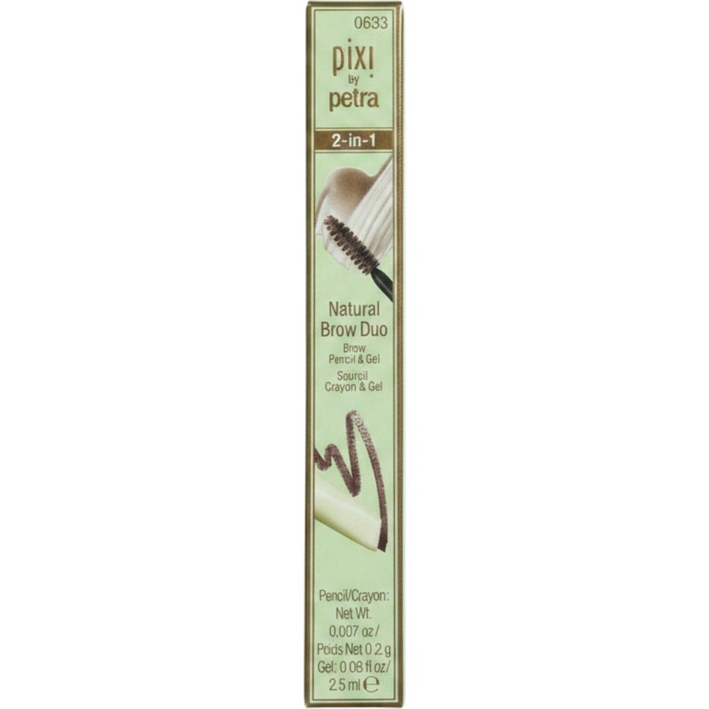 Pixi by Petra Natural Brow Duo 2-in-1 Pencil and Gel Deep Brunette 0633 NEW